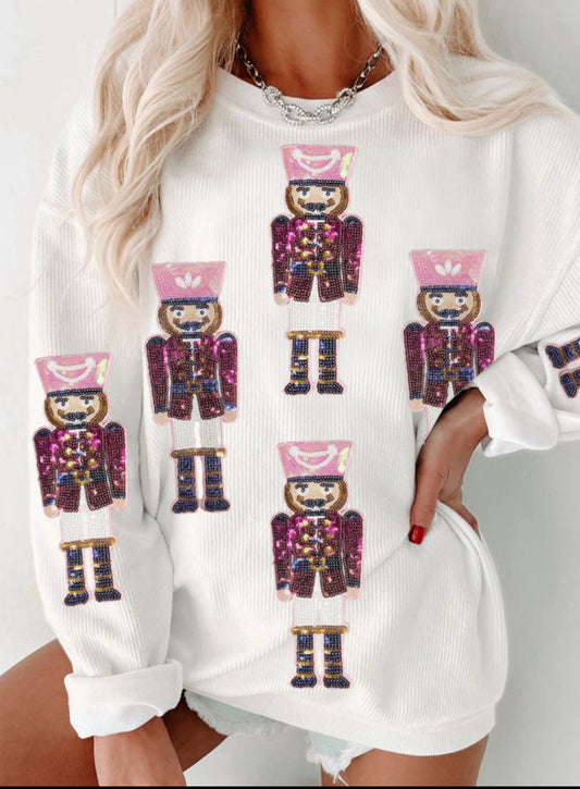 Pink Sequin Nutcracker